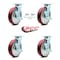 Service Caster 8 Inch Poly on Aluminum Caster Set with Roller Bearing 4 Brake 2 Swivel Lock SCC SCC-30CS820-PAR-TLB-BSL-2-TLB-2 - alternate 4